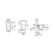 Ona réservoir alimentation par dessous noir mat - ROCA A341681080 