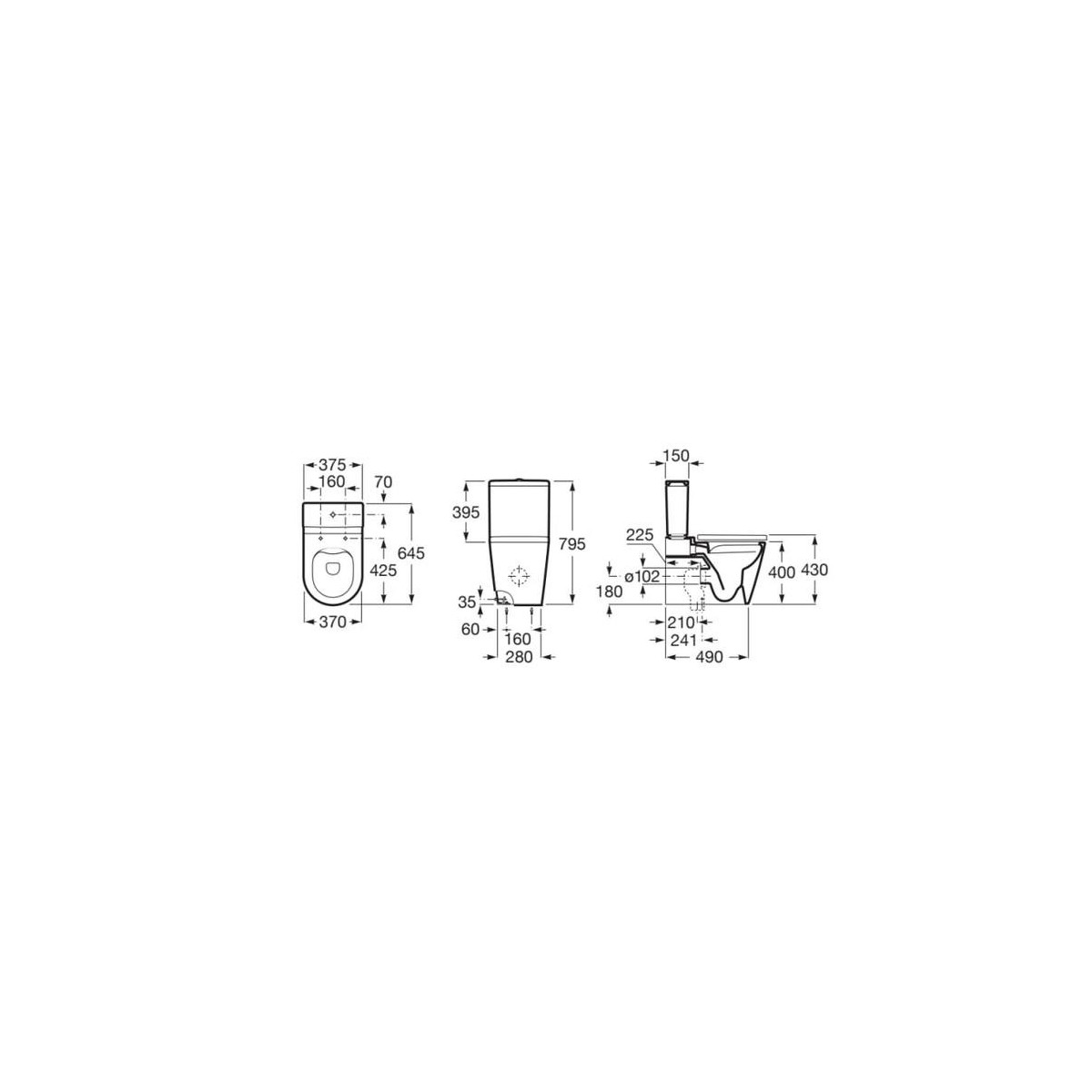 Cuvette au sol Inspira rimless à évacuation dual Beige - ROCA A342526650 