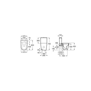 Inspira Rd Cuv Au Sol Cpt 600 Mm Dual Rimless Blanc Mat - ROCA A342529620 