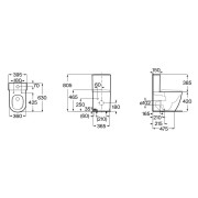 Meridian cuvette au sol rimless vortex dual blanc mat 630x360mm - ROCA A342747620 