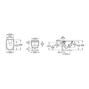 Tura cuvette de wc suspendue roca rimless® blanc mat - ROCA A346697620 