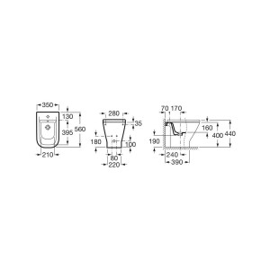 ROCA The Gap Bidet Sur Pied Blanc - A357474000 