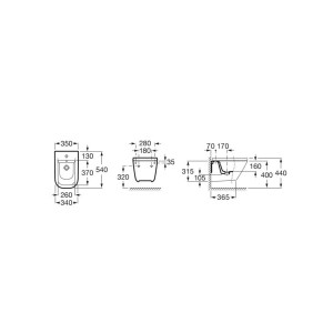 The Gap Bidet Suspendu Fixations Cachees Blan - ROCA A357476000 