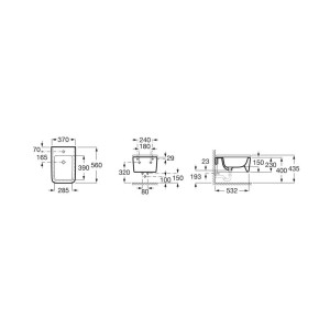 Inspira Square Bidet Susp Blanc Mat - ROCA A357535620 