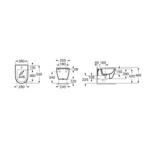 Ona Bidet Suspendu 540 Fixations Cachées Blanc Mat-Roca A357685620 
