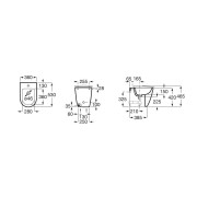 Ona bidet au sol adossé au mur. 530mm. noir mat - ROCA A357687080 