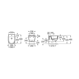 Tura bidet suspendu blanc brillant - ROCA A357695000 