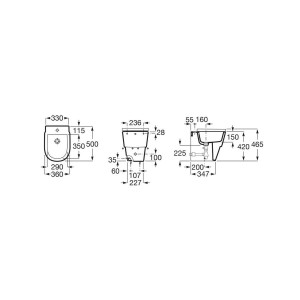 Tura bidet au sol blanc brillant - ROCA A357697000 