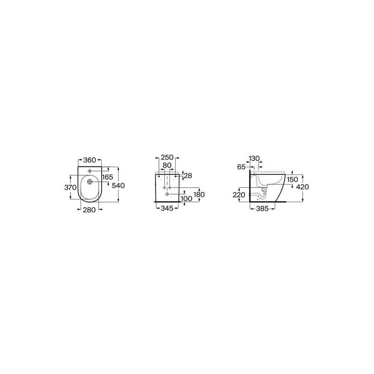 Meridian bidet au sol blanc mat - ROCA A357747620 