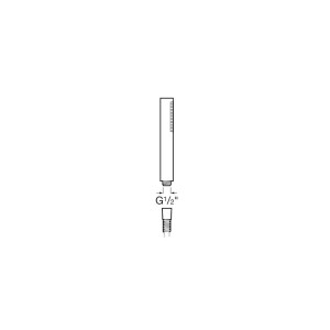 Douchette chromé 1 fonction : jet pluie LOFT - ROCA A505319400 