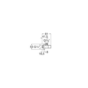 Robinet D'Arrêt Équerre Square Tête Céramique 1/2” - ROCA A525167900 