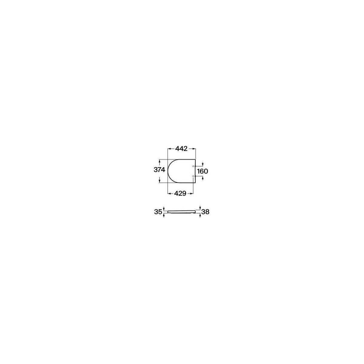 Abattant WC SILENCIO Blanc INSPIRA  - ROCA A80152200B 