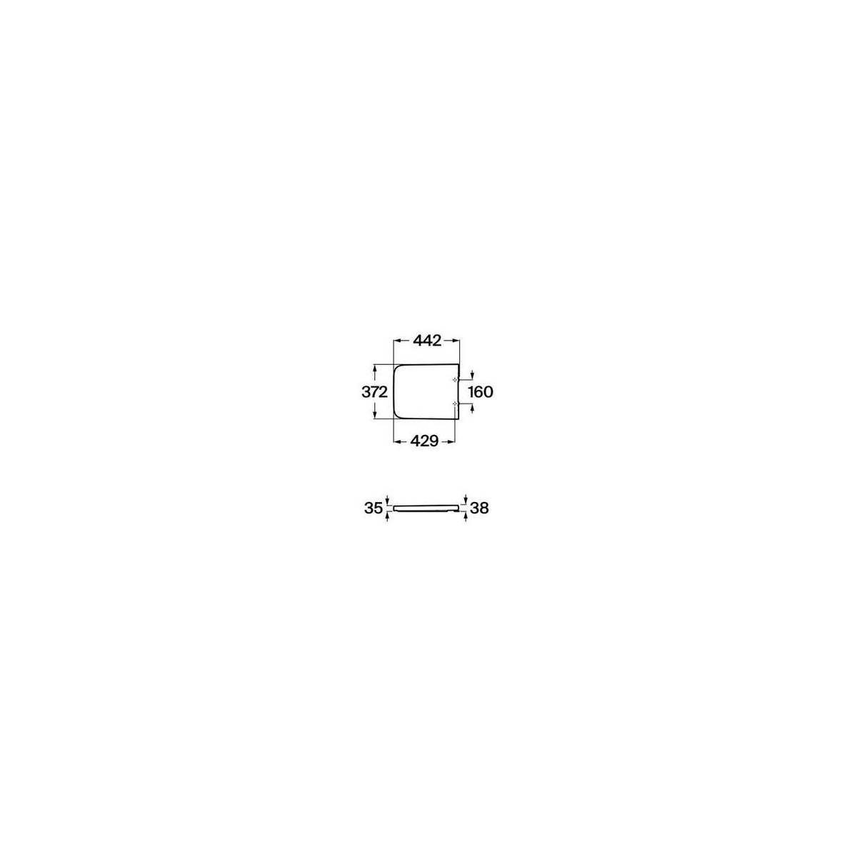 Inspira Sq Abatant Silencio Onyx - ROCA A80153264B 