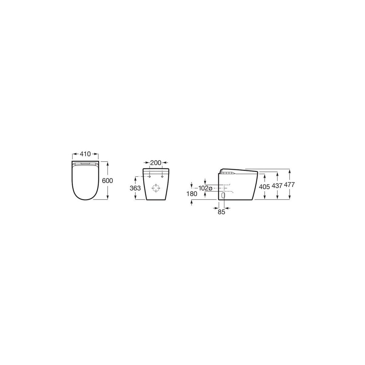 In-wash in-tank insignia wc lavant au sol - ROCA A803105001 
