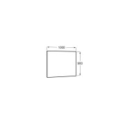 Miroir rectangulaire horizontal luna 1000x900 - ROCA A812189000 