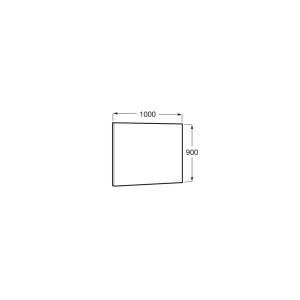 Miroir rectangulaire horizontal luna 1000x900 - ROCA A812189000 