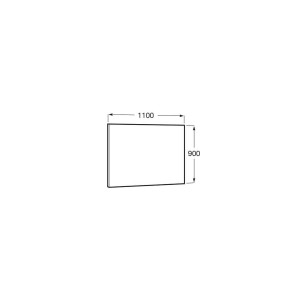 Miroir rectangulaire horizontal luna 1100x900 - ROCA A812190000 