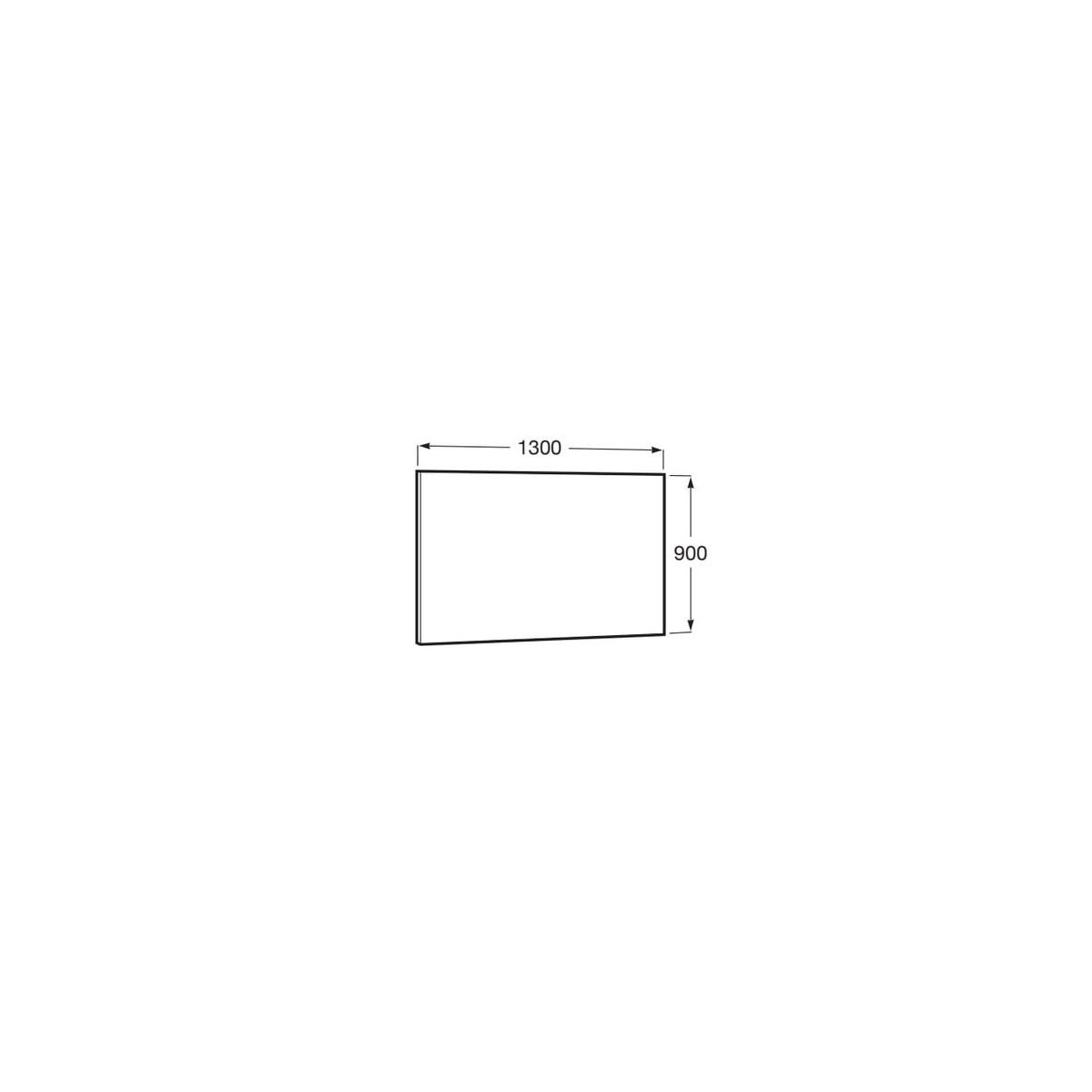 Miroir rectangulaire horizontal luna 1300x900 - ROCA A812192000 