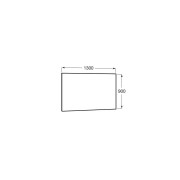 Miroir rectangulaire horizontal luna 1300x900 - ROCA A812192000 
