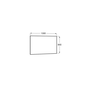 Miroir rectangulaire horizontal luna 1300x900 - ROCA A812192000 