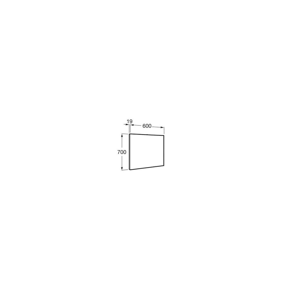 plan Miroir mural rectangulaire Victoria-N 60 x 70 cm - ROCA A812331406