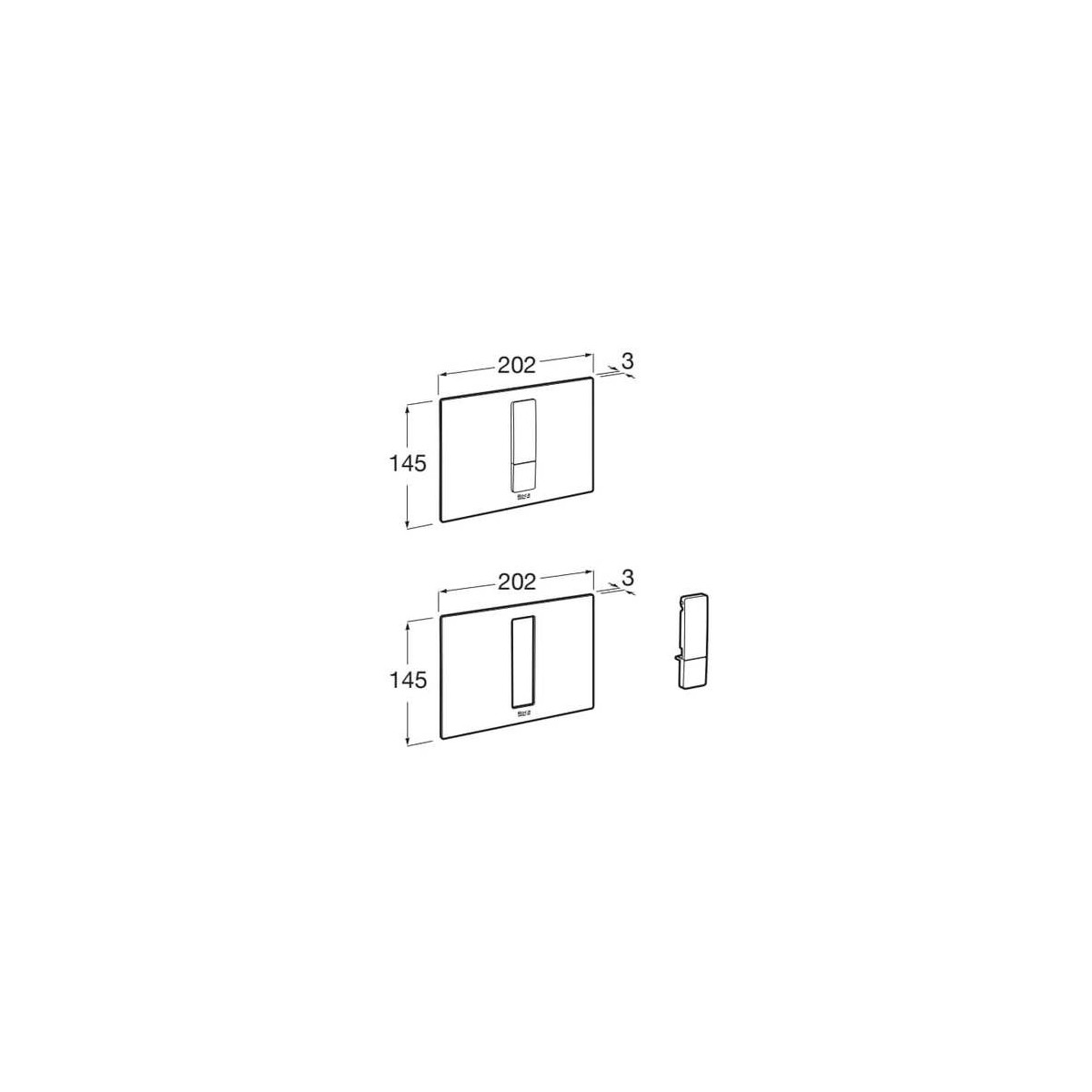 Ps3 panneau frontal pour combiner avec boutons ps3 dual porcelaine blanche - ROCA A8905233DD 