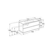 Volia unik meuble 2 tiroirs onyx mat et lavabo en céramique onyx mat 1200 mm - ROCA A852542531 
