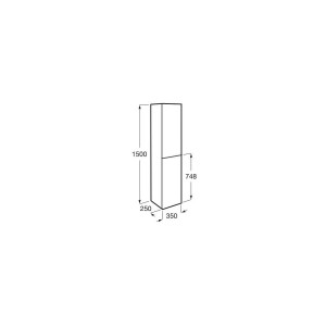 Extra colonne 2 portes 150x35x25 blc mat - ROCA A857702509 