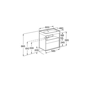 Meuble 2 tiroirs et 1 niche noir mat et aulne 600 mm Meridian - ROCA A858106608 