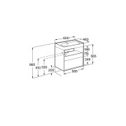 Meridian meuble 2 tiroirs et 1 niche noir mat et ébène 600 mm - ROCA A858106610 