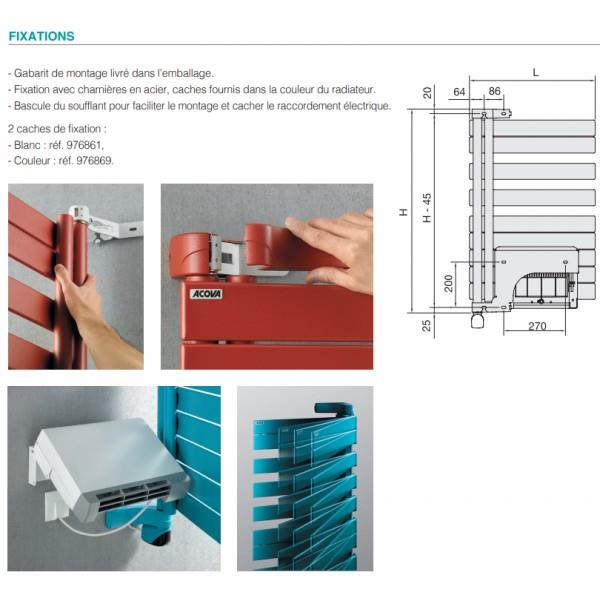 Régate Twist +Air, pivot à droite - Seche serviette electrique soufflant