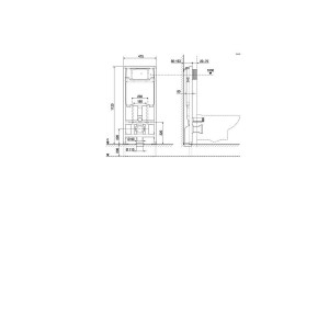 Bati-Support Wc mural Duplo One - ROCA A890070020 