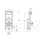 Bâti-support WC Duplo One autoportant  - ROCA A890077020 