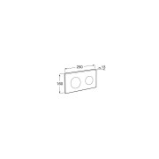Plaque de commande avec double chasse Pl10 One Dual Noir Mat - ROCA A890189206 