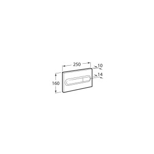 Plaque de commande blanche PL1 Double - ROCA A890195000 