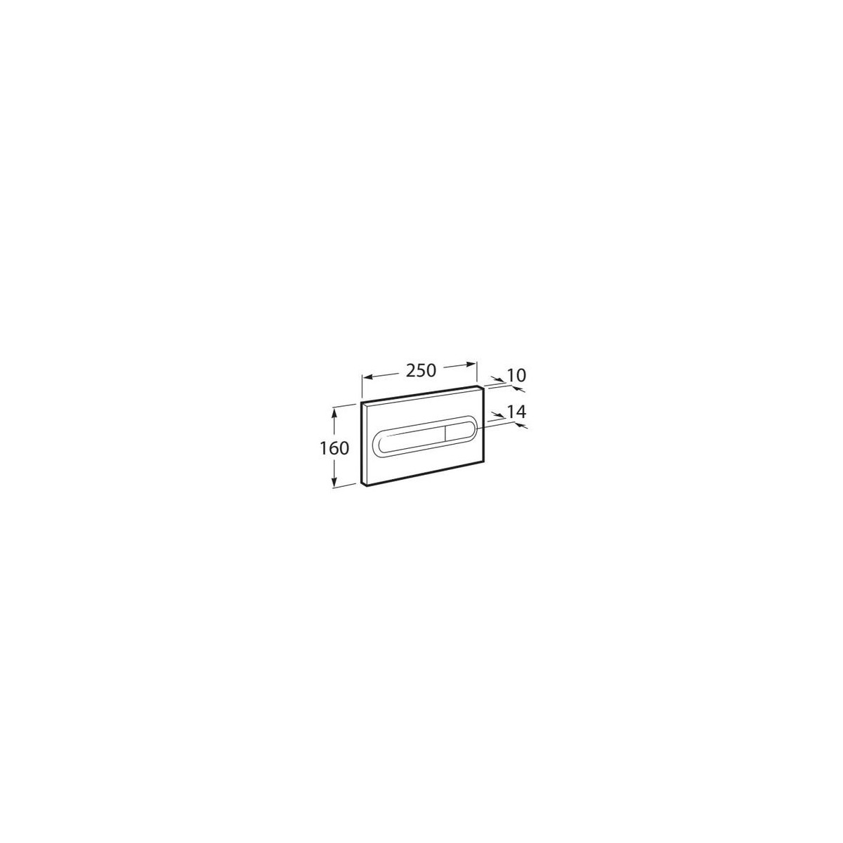 Plaque de commande PL1 One Dual Chromé - ROCA A890195001 