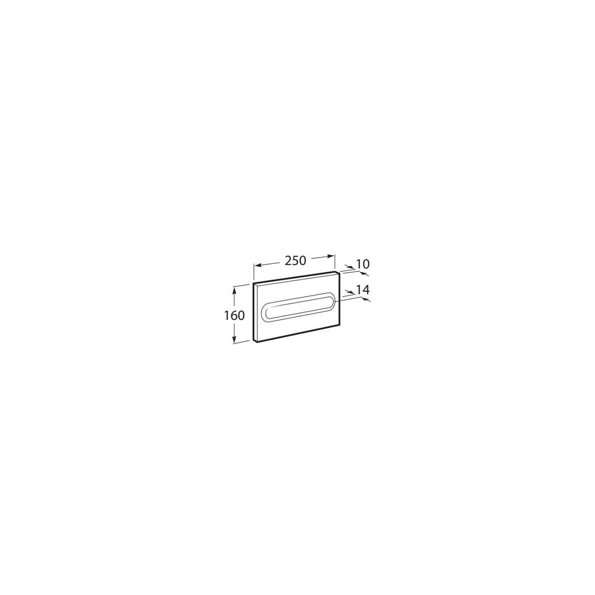 Plaque de commande PL1 One Single Blanc Brillant - ROCA A890195100 