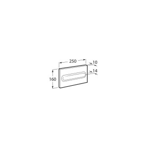 Plaque de commande PL1 One Single Blanc Brillant - ROCA A890195100 