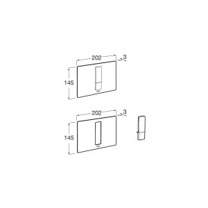 Ps3 panneau frontal pour combiner avec boutons ps3 dual verre noir brillant - ROCA A890523388 