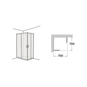 Victoria plus l2 700 mm noir - ROCA AM12A2BC7D0016NMN 