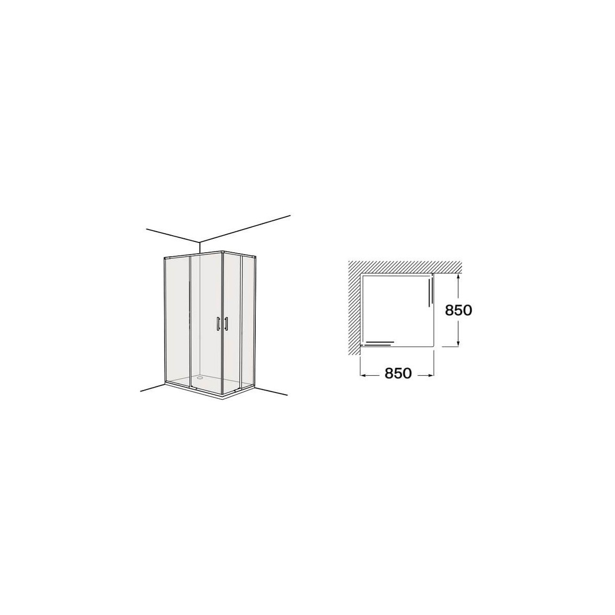 Victoria plus l2 850 mm noir - ROCA AM12A3527D0016NMN 