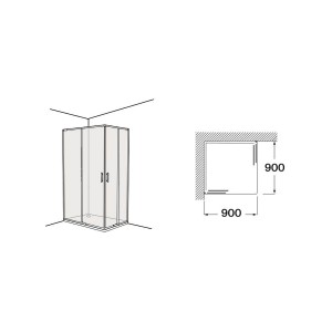 Victoria plus l2 900 mm noir - ROCA AM12A3847D0016NMN 