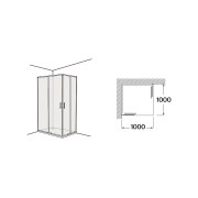 Victoria plus l2 1000 mm noir - ROCA AM12A3E87D0016NMN 