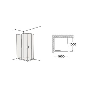 Victoria plus l2 1000 mm noir - ROCA AM12A3E87D0016NMN 