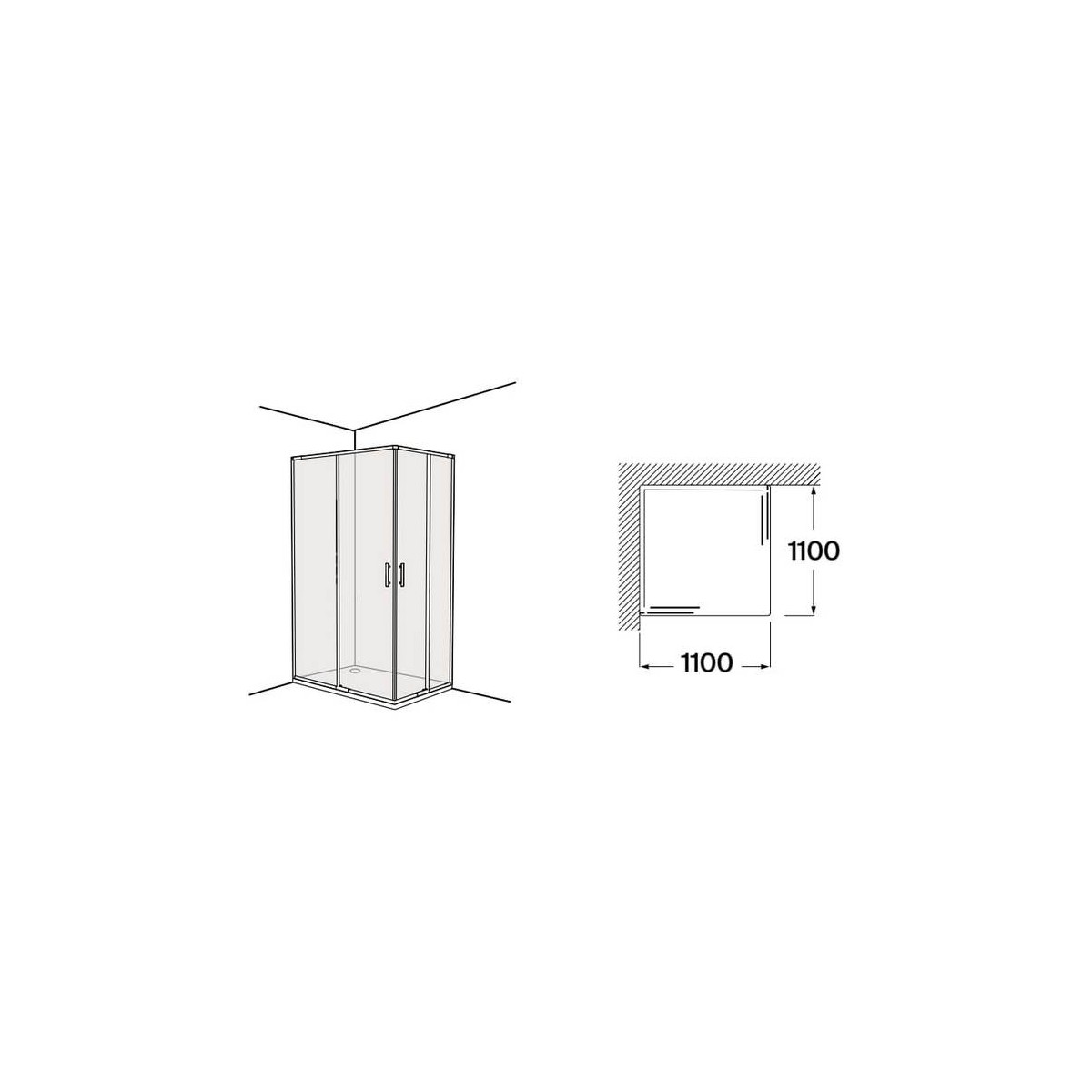 Victoria plus l2 1100 mm noir - ROCA AM12A44C7D0016NMN 