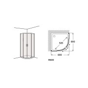 Victoria plus 900 mm (r500) chromé - ROCA AM12E3847D0012NMN 