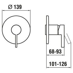 Kartell mitigeur de douche encastré pour simibox pvd or rose - LAUFEN H3313360820001 