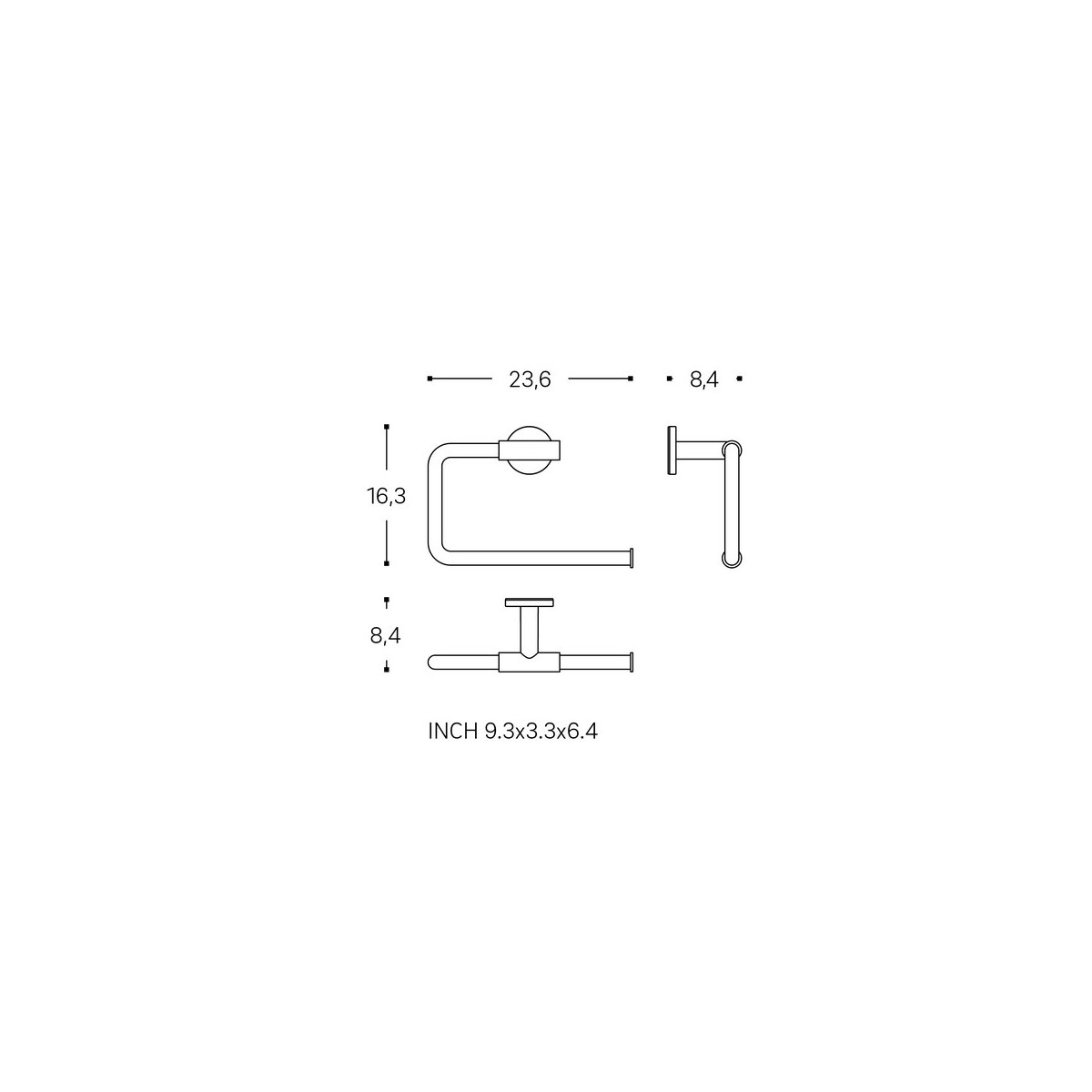 Niara porte-serviette anneau or pâle mat 226x72x164 mm - LAUFEN H3810641650001 