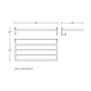 Hali p-serviettes de réserve avec patères intégrées 50 cm chromé chromé 500x251 - LAUFEN H3811720040011 