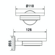 Cana porte-savon mural à coller chromé chromé 110x126x55 mm - LAUFEN H3831310040001 